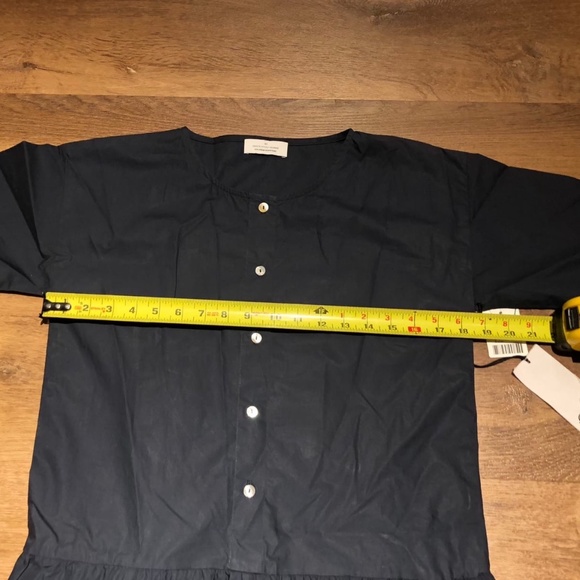 NWT OBJECTS WITHOUT MEANING URBAN OUTFITTERS DROP-WAIST MIDI DRESS S NAVY BLUE - Picture 7 of 12